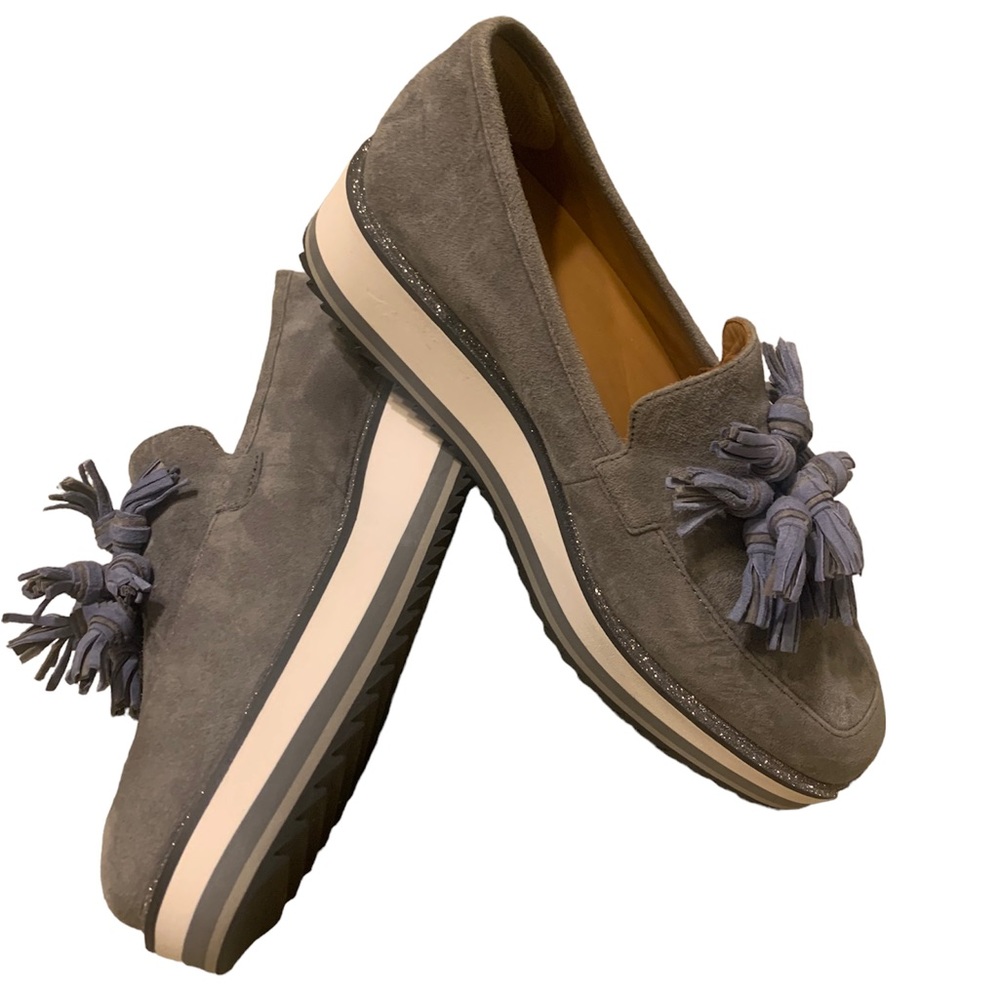 Johnston & Murphy Suede Platform Loafers with Tassels